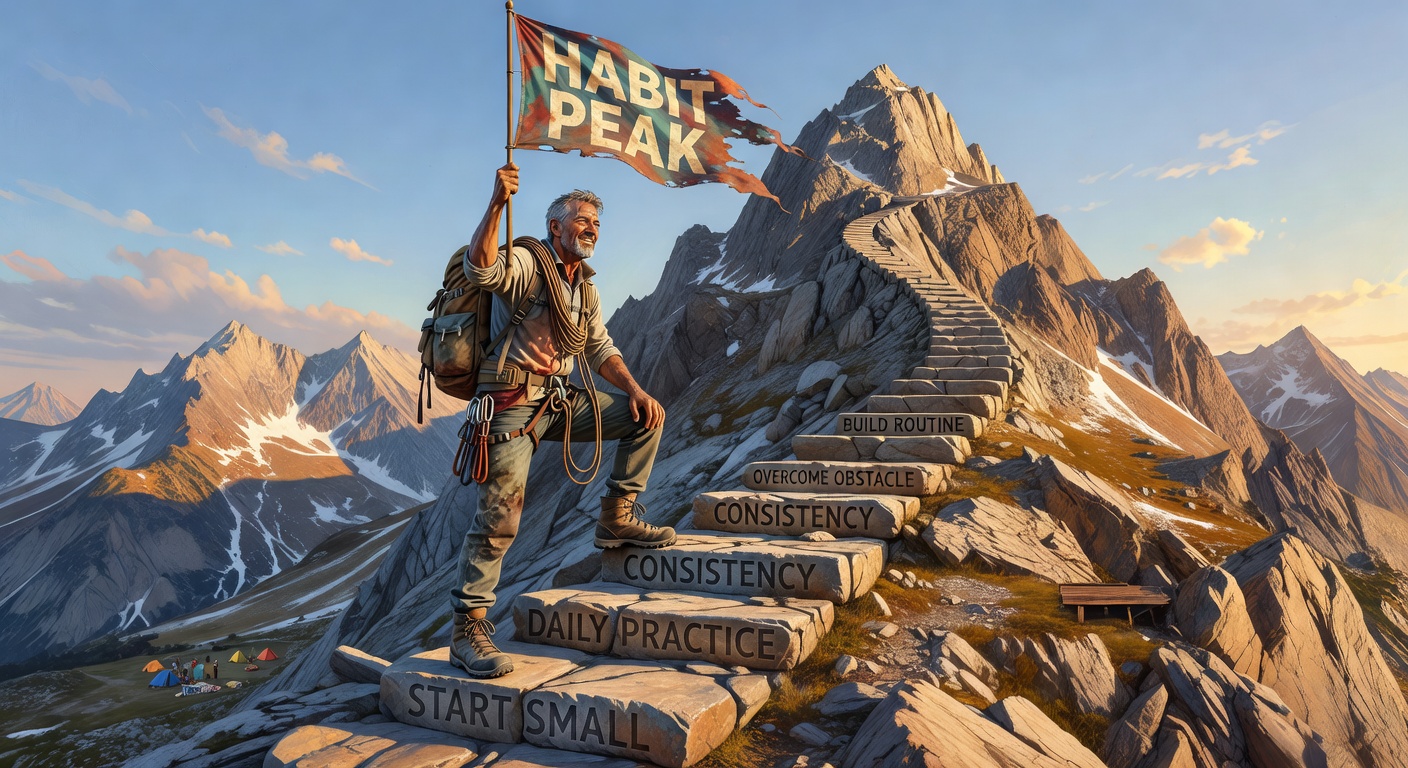 Mountain climbing as a metaphor for habit persistence